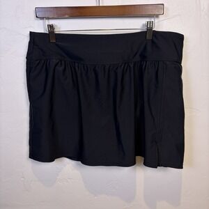 Croft & Barrow Woman's Swimsuit Bottom Size 1X Black Skirt Swimming Beach Resort